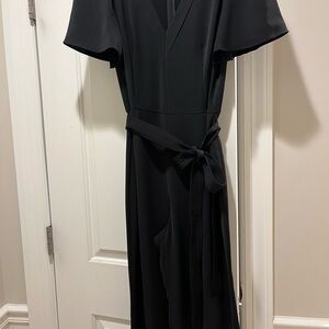 White House Black Market Black Belted jumpsuit.